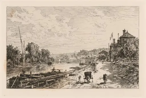 Vue du Bas Meudon, Bords de la Seine