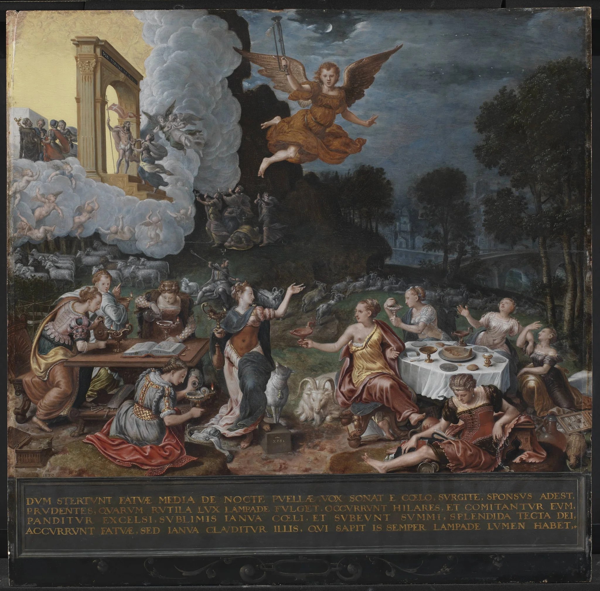 An Allegory of the Wise and the Foolish Virgins, by Unknown, 1570