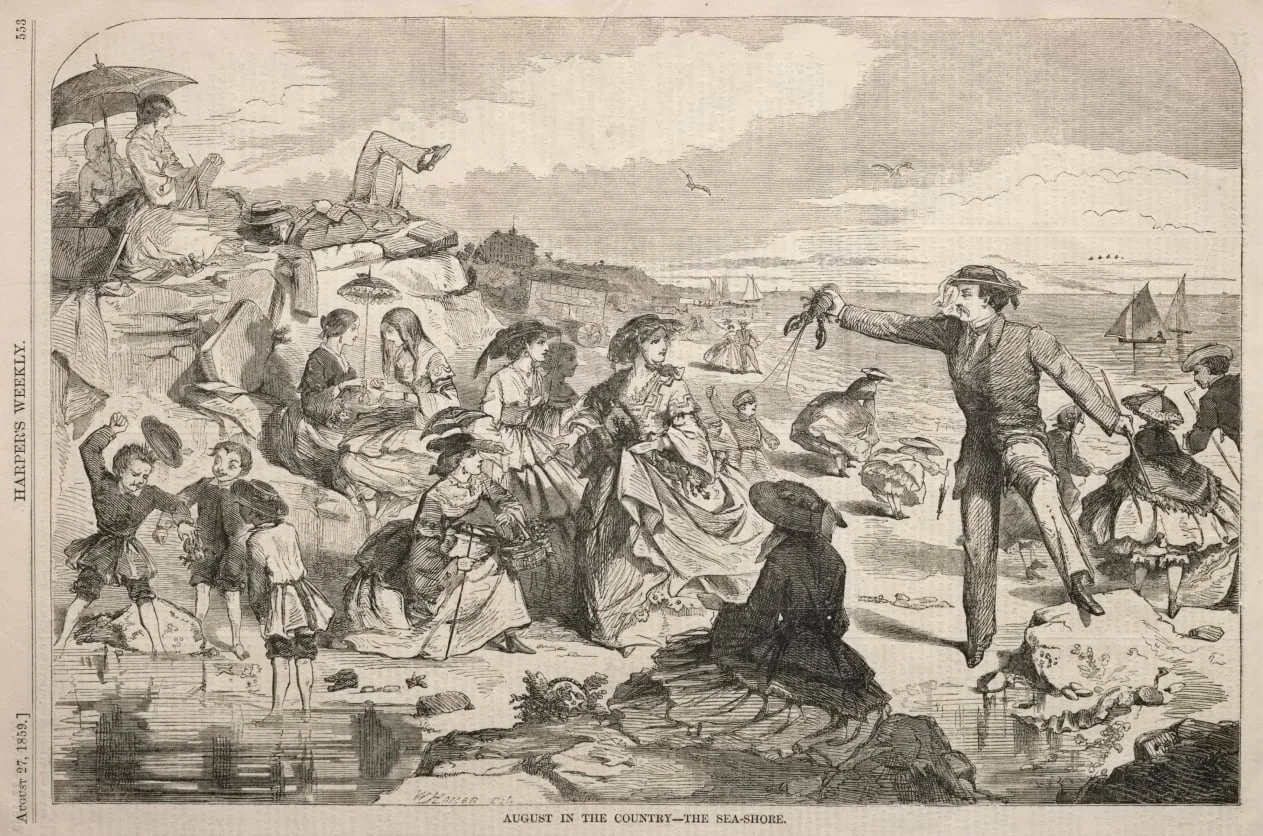 August in the Country - The Seashore, by Winslow Homer, 1859