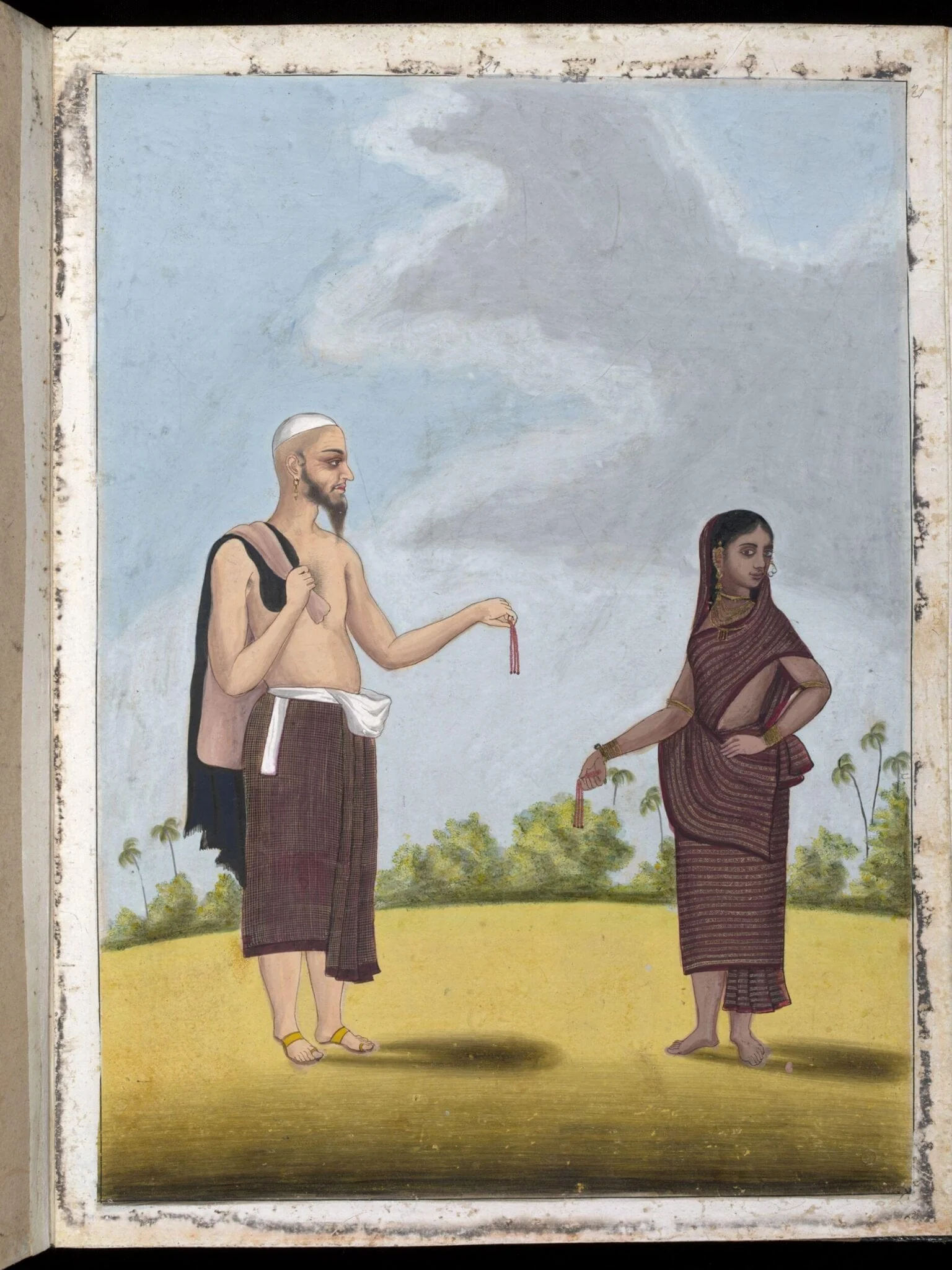 A Lubbee pedlar and his wife, by Unknown, paint, 1805