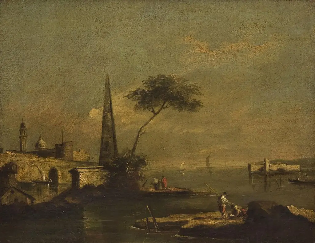 Capriccio with an Obelisk on a Lagoon