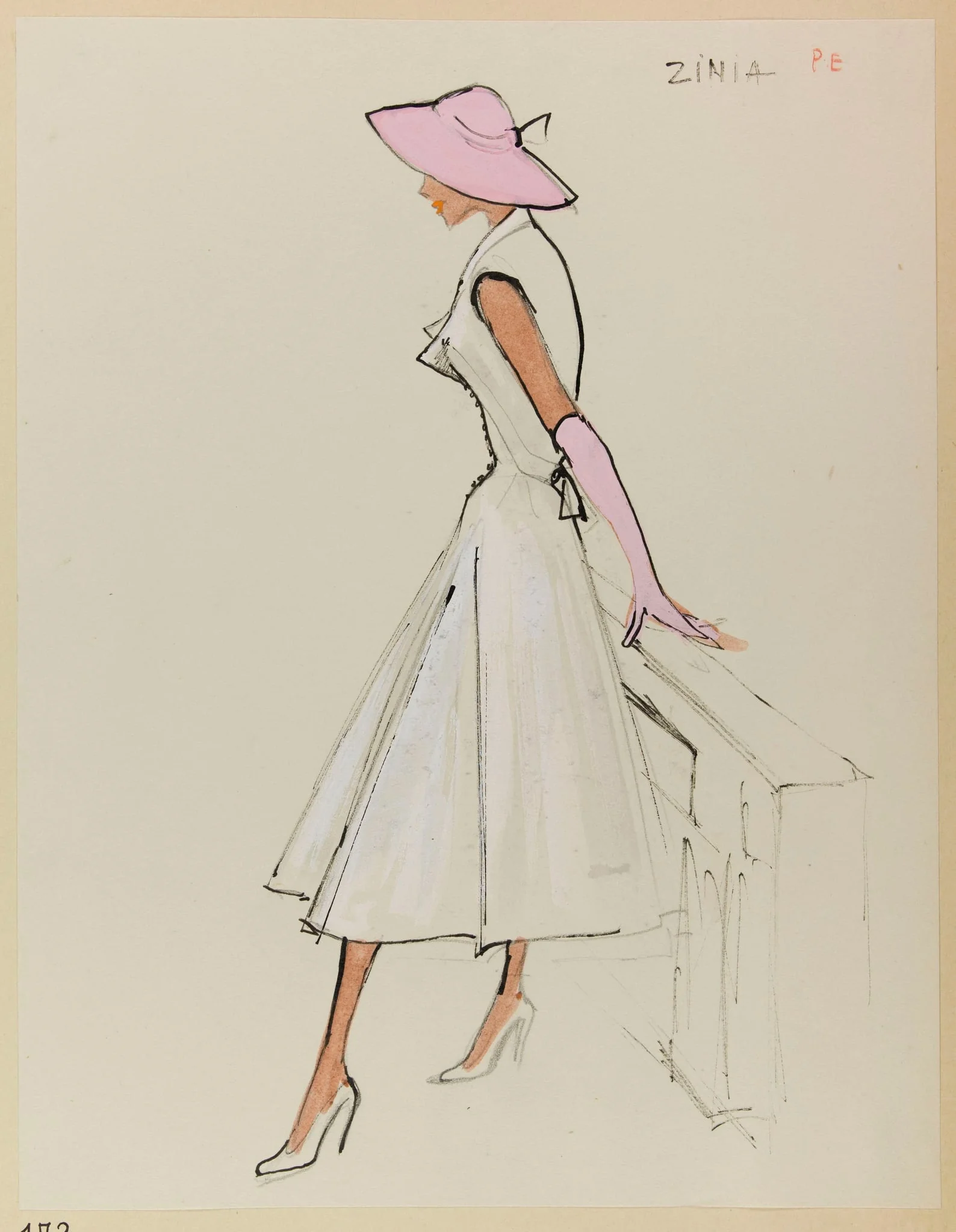 Zinia, by Marie-Louise Carven, 1953