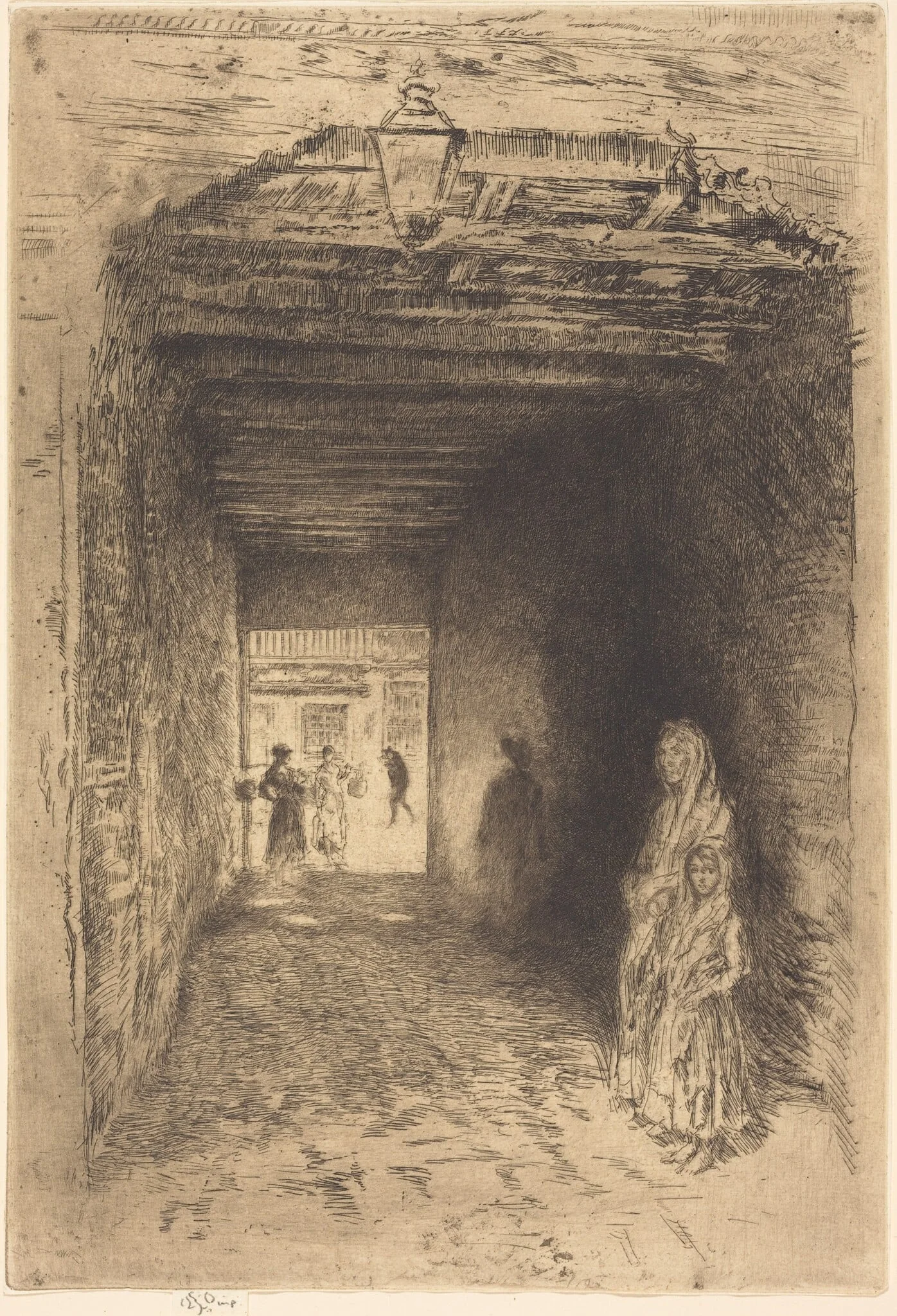 The Beggars, by James McNeill Whistler, ink, 1880