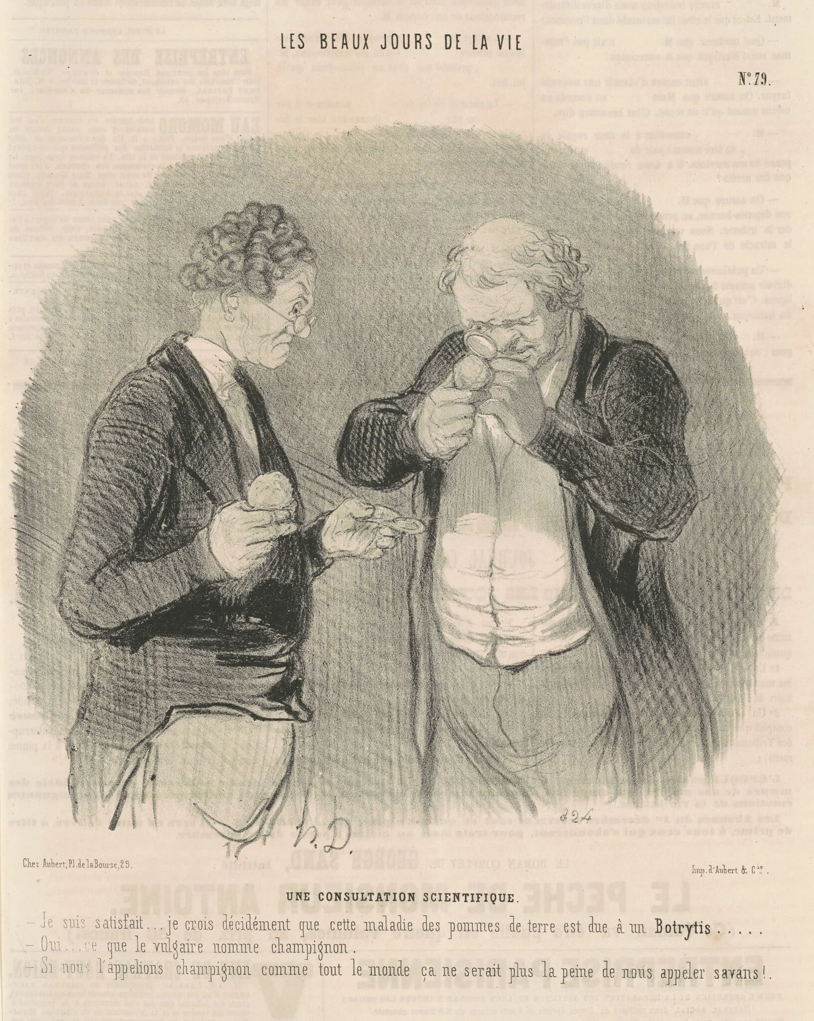 Une consultation scientifique, by Honoré Daumier, ink, 1845