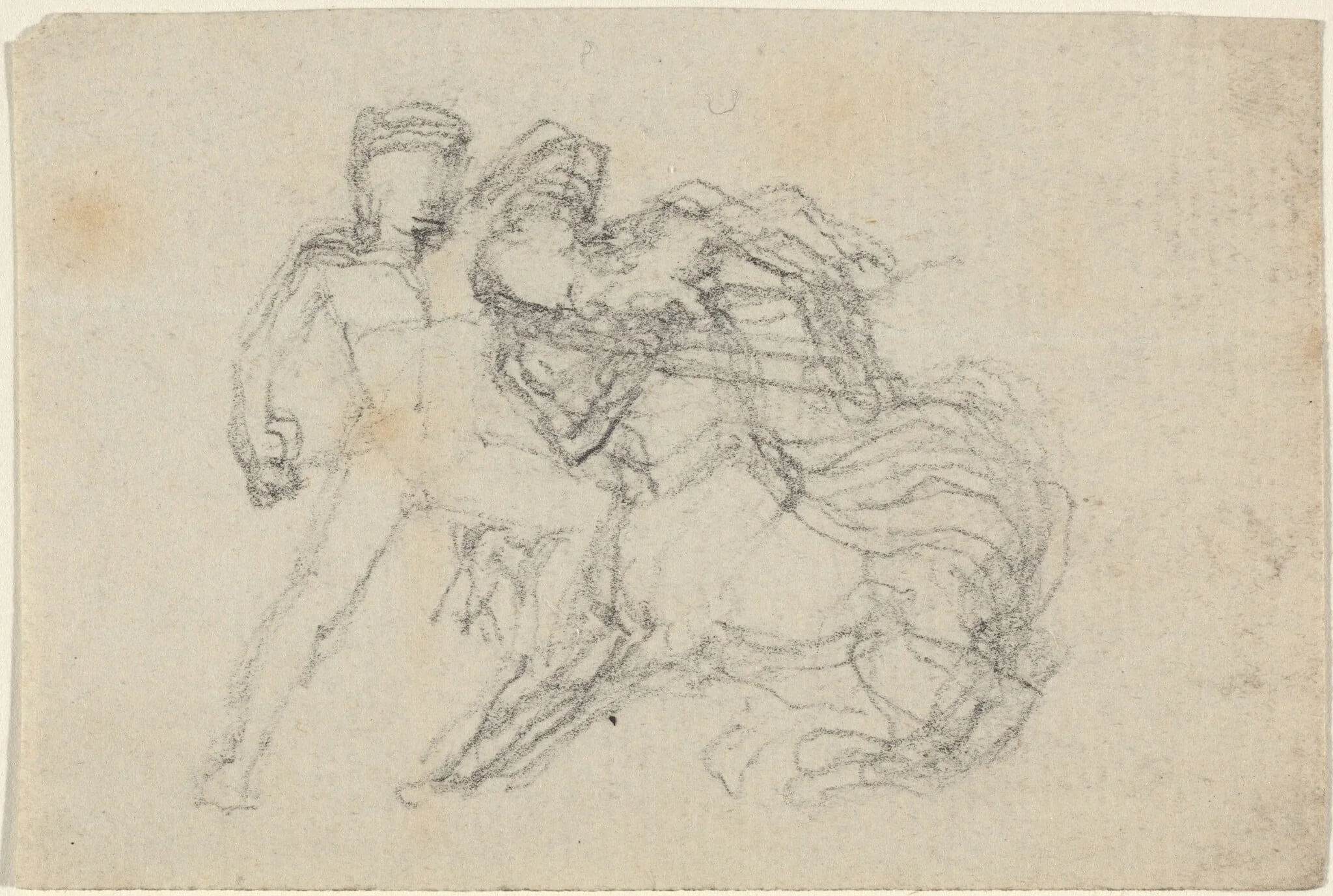 Battle between Man and Centaur, by John Flaxman, graphite, 1790