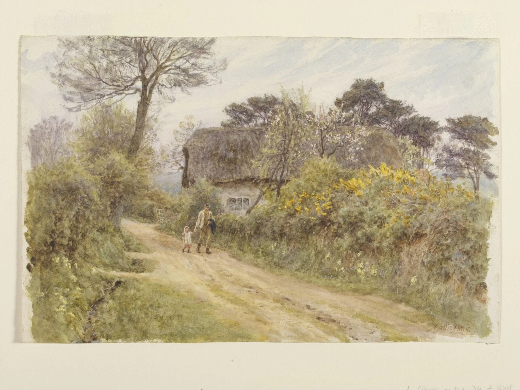 A Cottage in the Isle of Wight, by Helen Allingham, watercolor, 1890