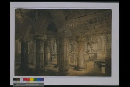Roslin Chapel, near Edinburgh, showing the 'Prentice Pillar'