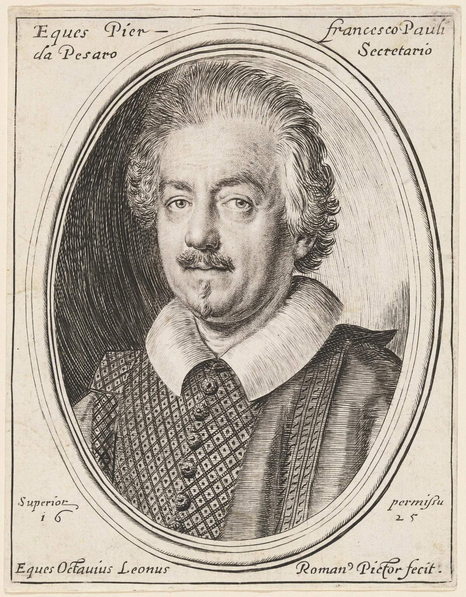 Pier Francesco Pauli, by Ottavio Leoni, ink, 1625