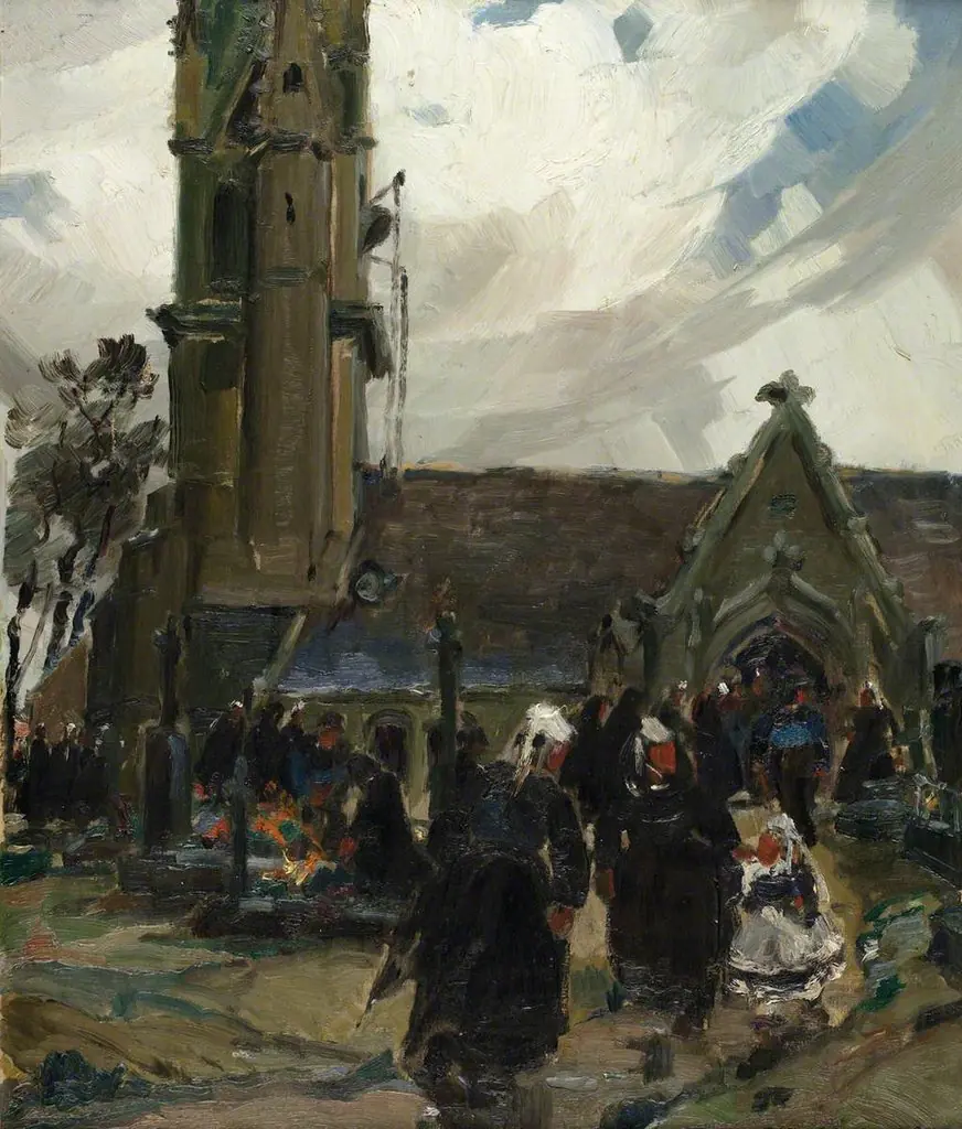 L'église de confort en jour de Toussaint