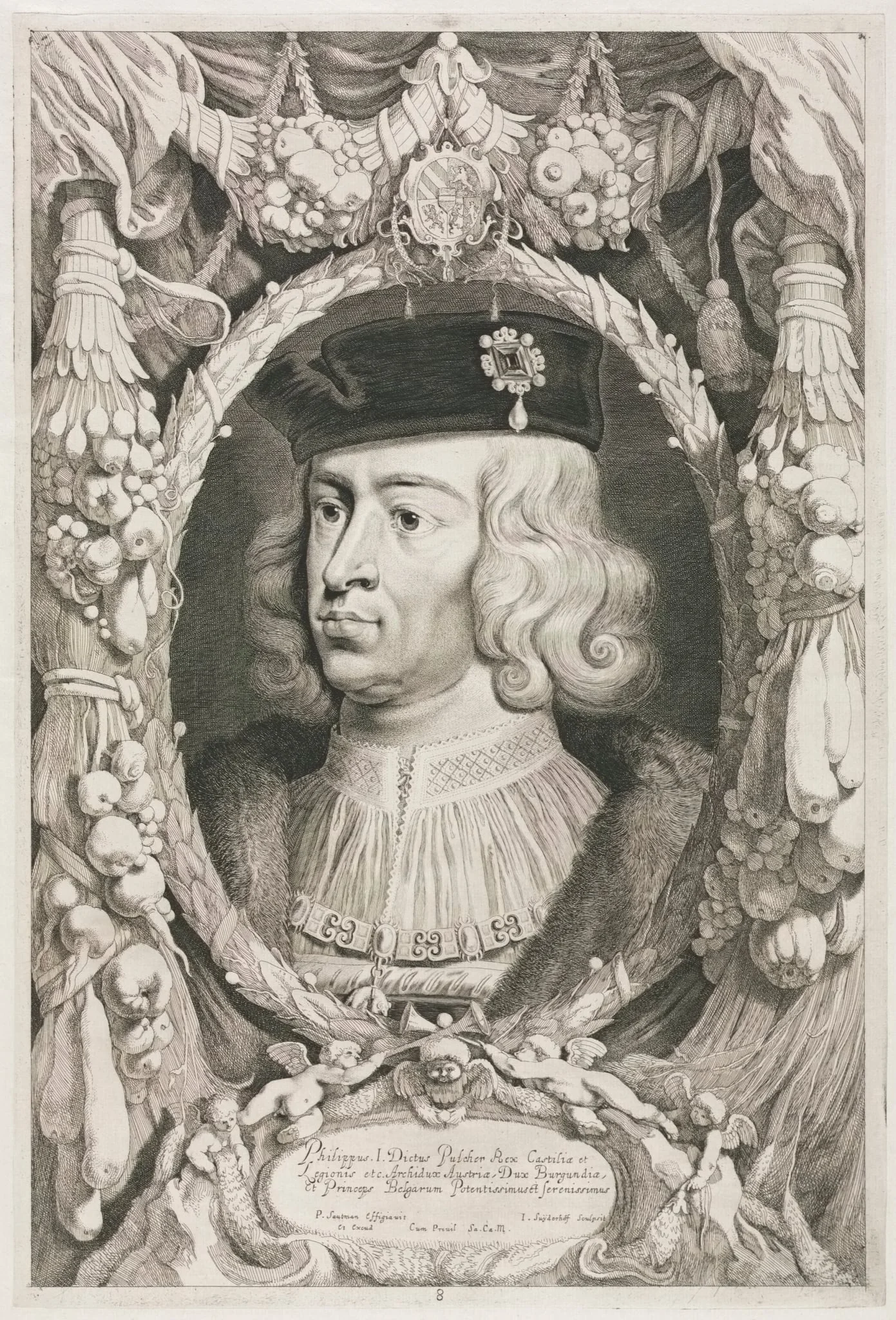 The Dukes of Burgundy:  No. 8.  Portrait of Philippe I (the Handsome) of Castile, by Jonas Suyderhoff, 1659