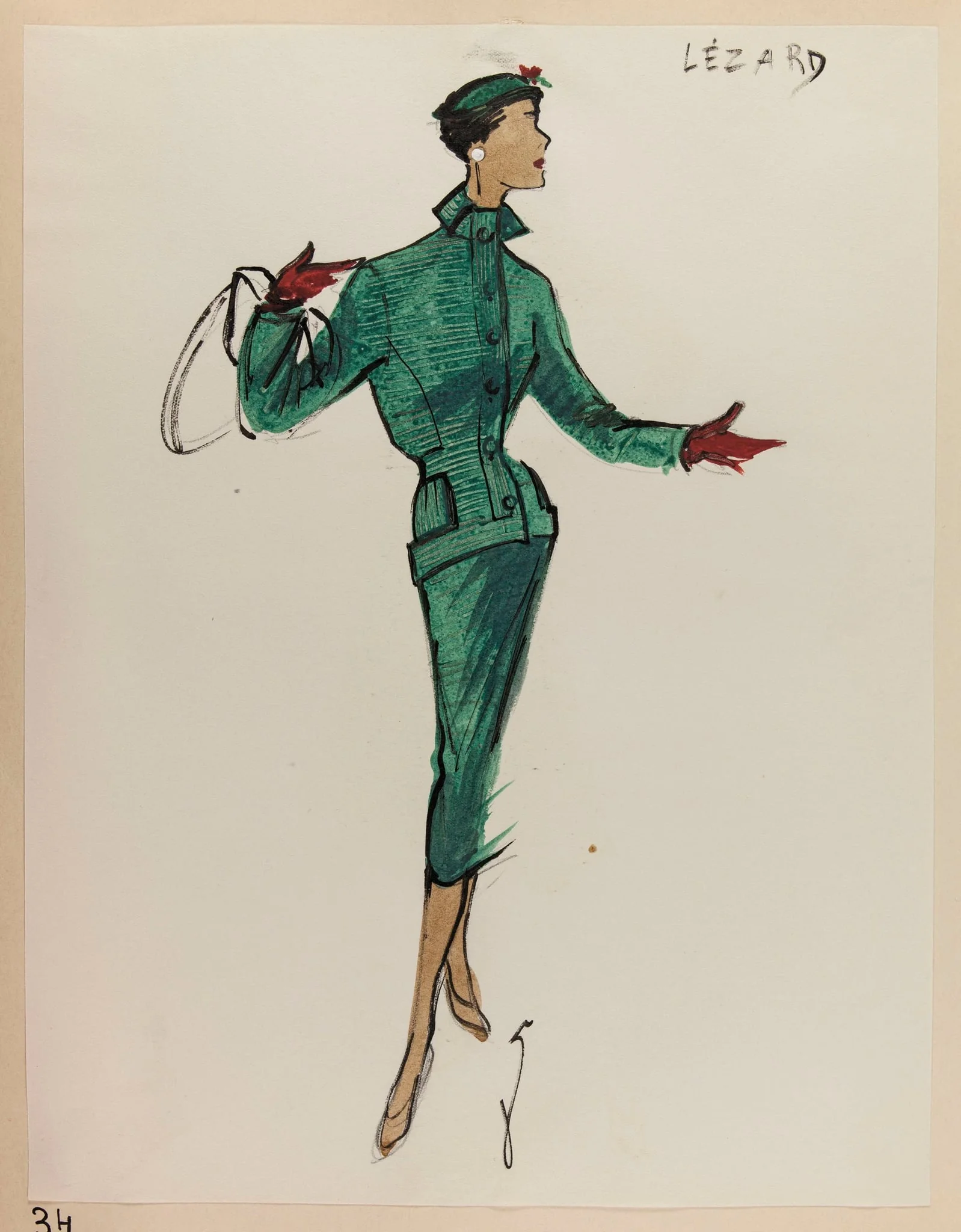 Lézard, by Marie-Louise Carven, 1952