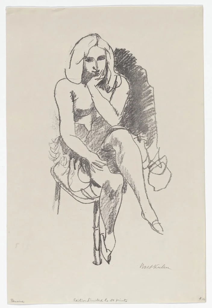 Untitled, by Walt Kuhn, ink, 1927