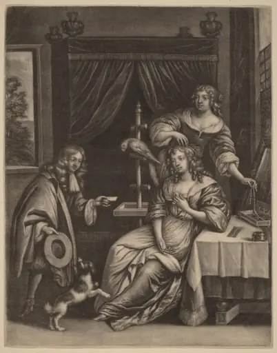 Boy Delivering a Letter to a Woman