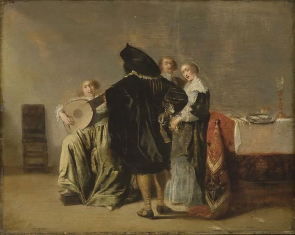 The Lute Player, by Pieter Codde, oil, 1630
