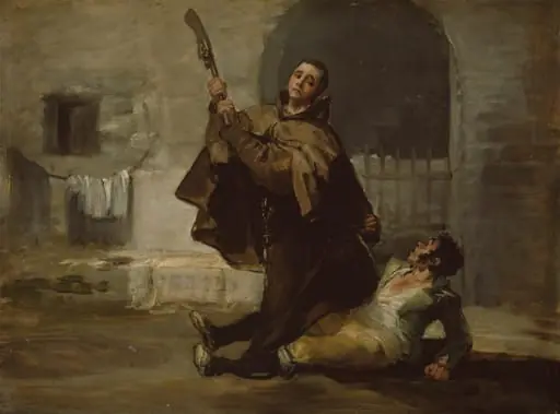 Friar Pedro Clubs El Maragato with the Butt of the Gun