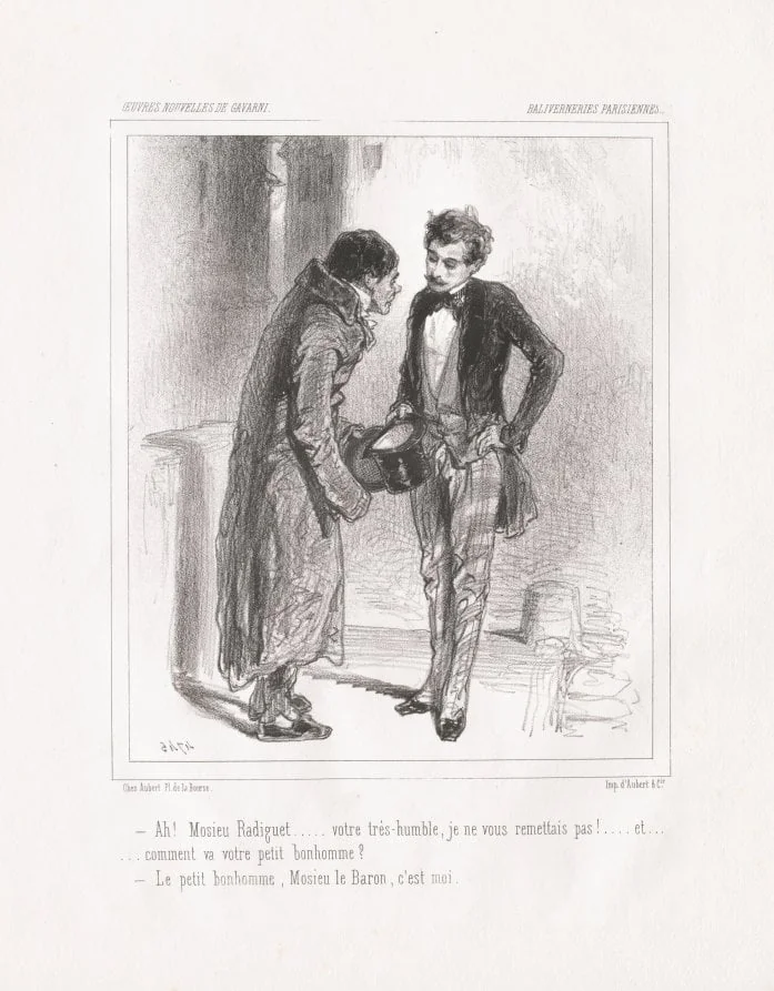 Baliverneries Parisiennes: Ah! Monsieu Radiguet, by Paul Gavarni, 1847