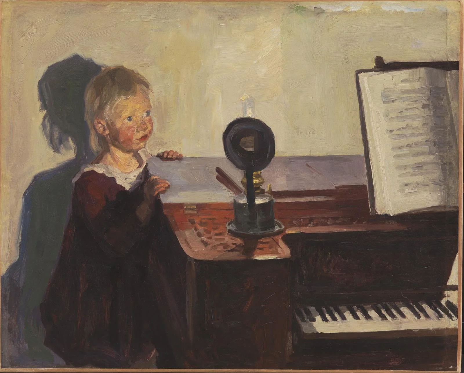 Bimse ved klaveret, by Unknown, 1902