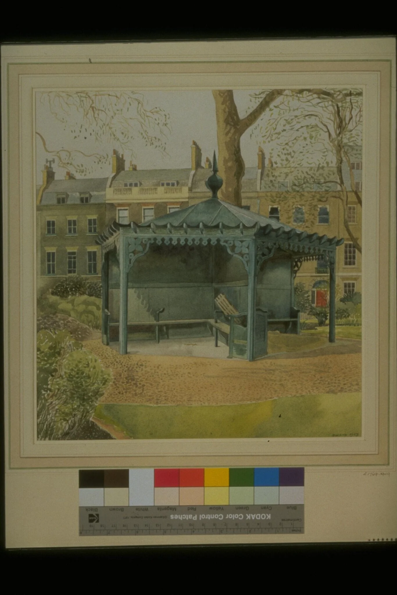 The Shelter, Bedford Square, London, WC1, by Phyllis Dimond, watercolor, 1943