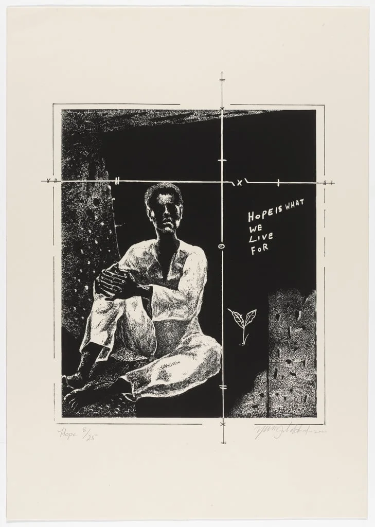Untitled, by Yusuf Arakkal, ink, 2000