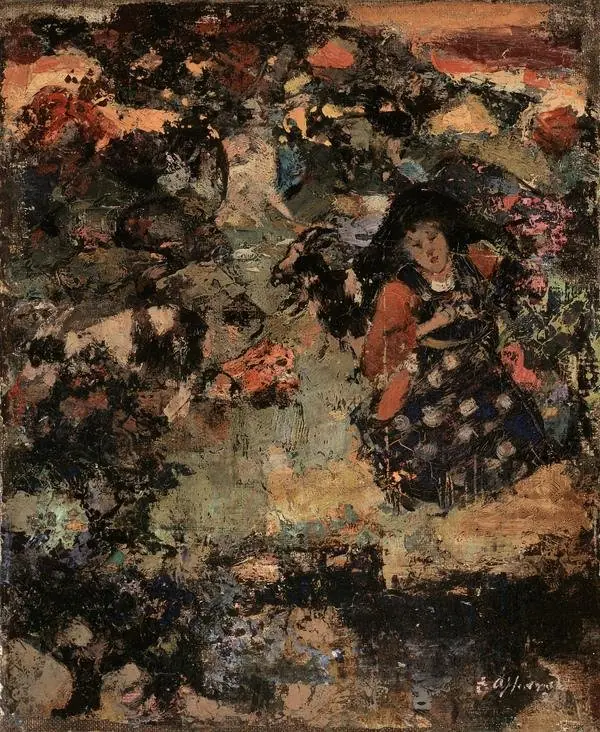 A Girl and Goats