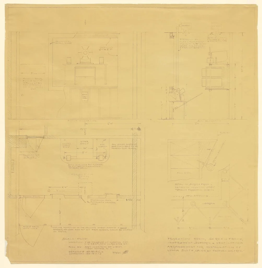 Untitled, by Thomas Wilfred, graphite, 1964