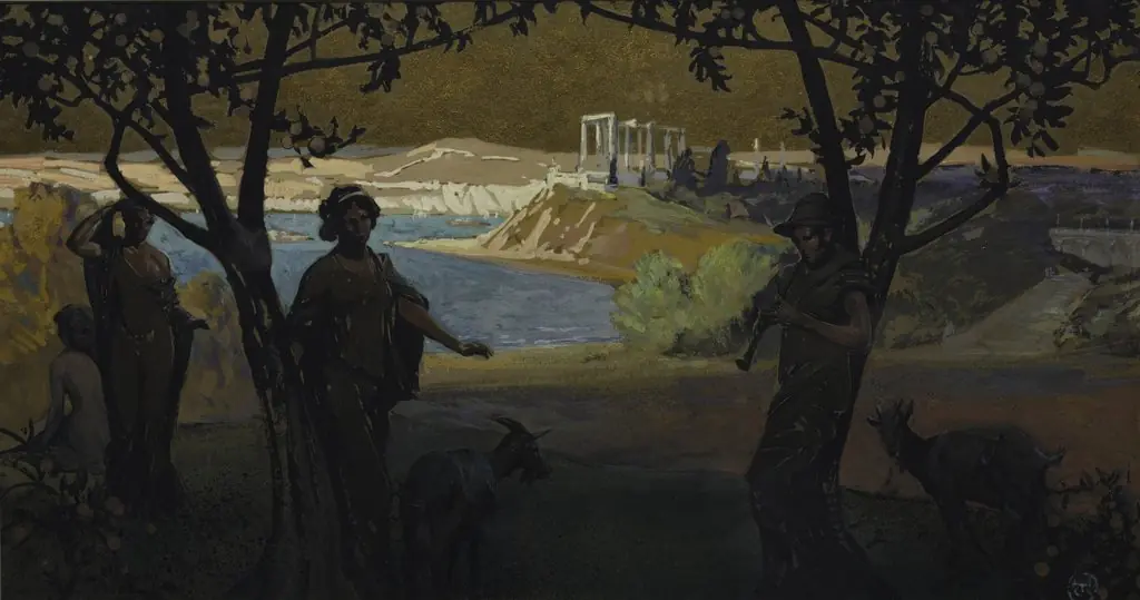 Mural Sketch, Pastoral Study, No. 1