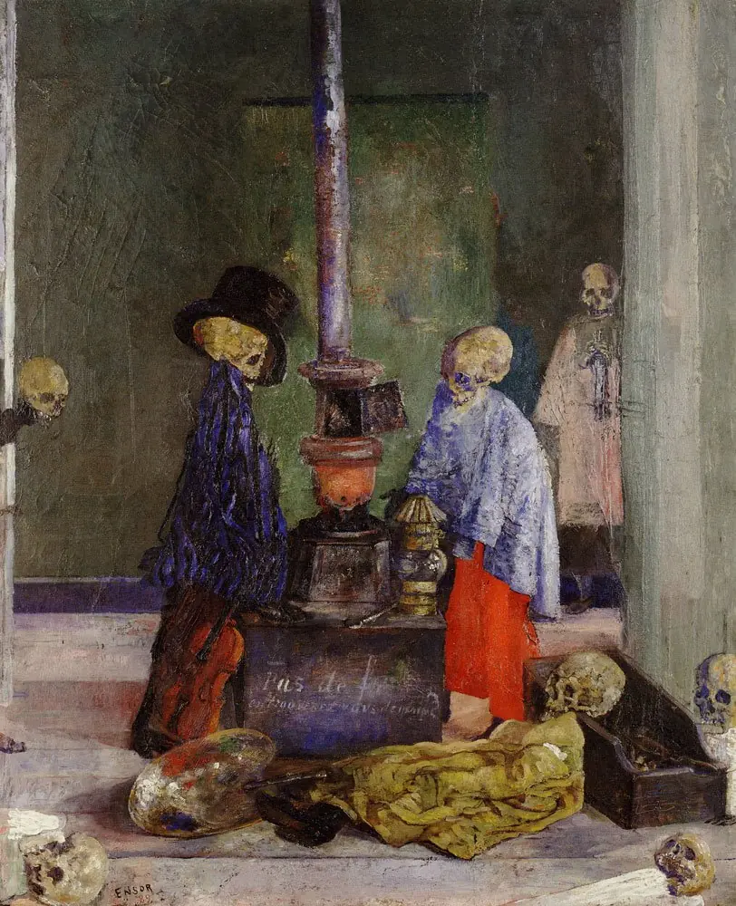 Skeletons Warming Themselves