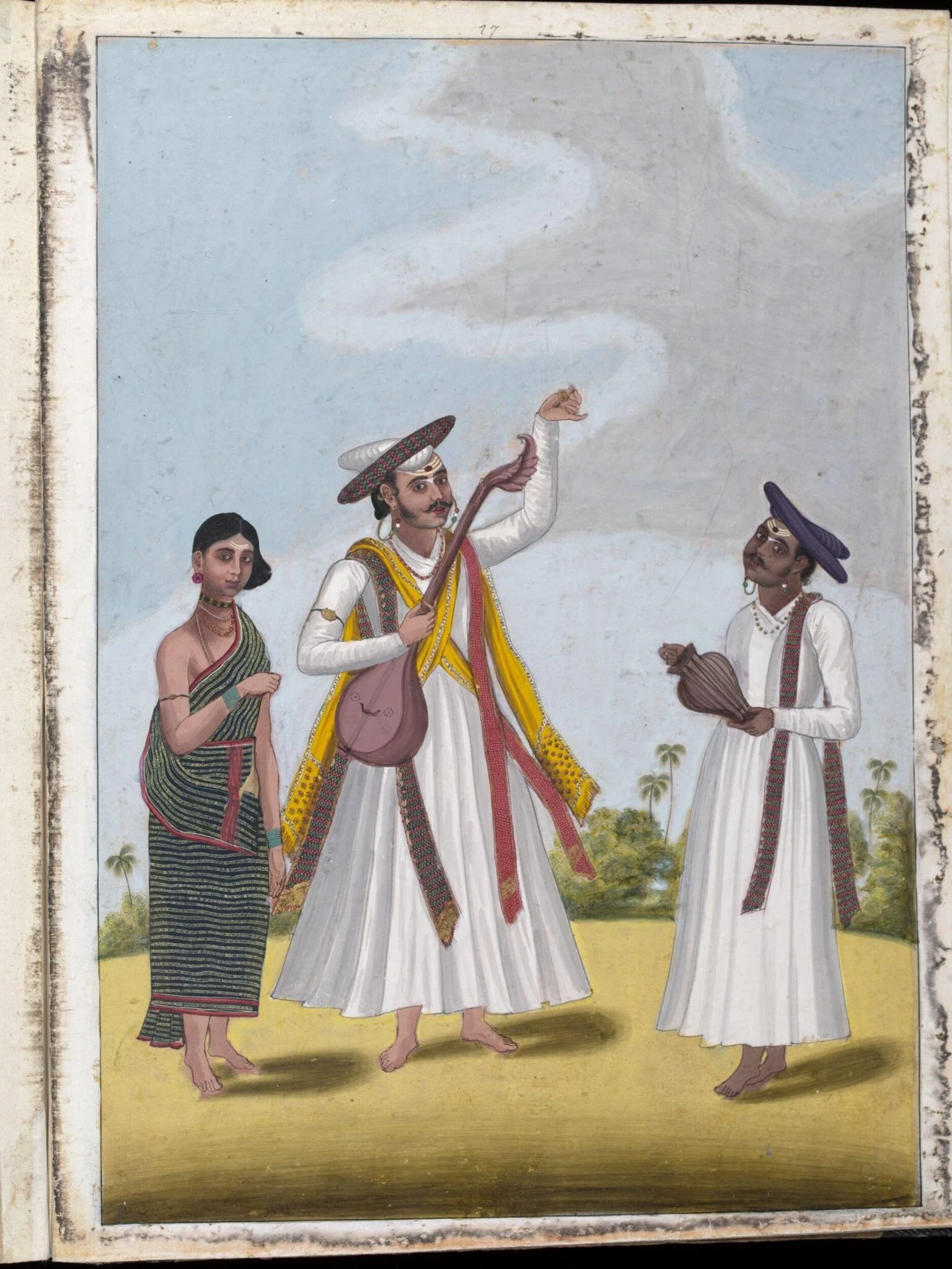 Two male entertainers, by Unknown, paint, 1805