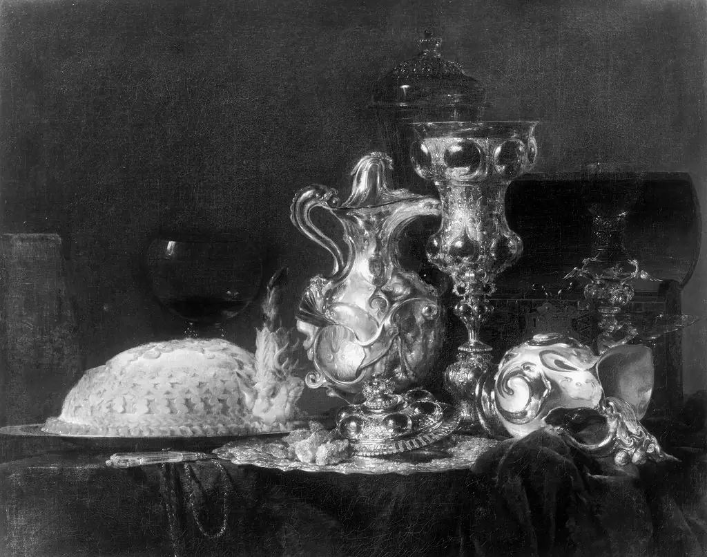 Still life with a golden goblet