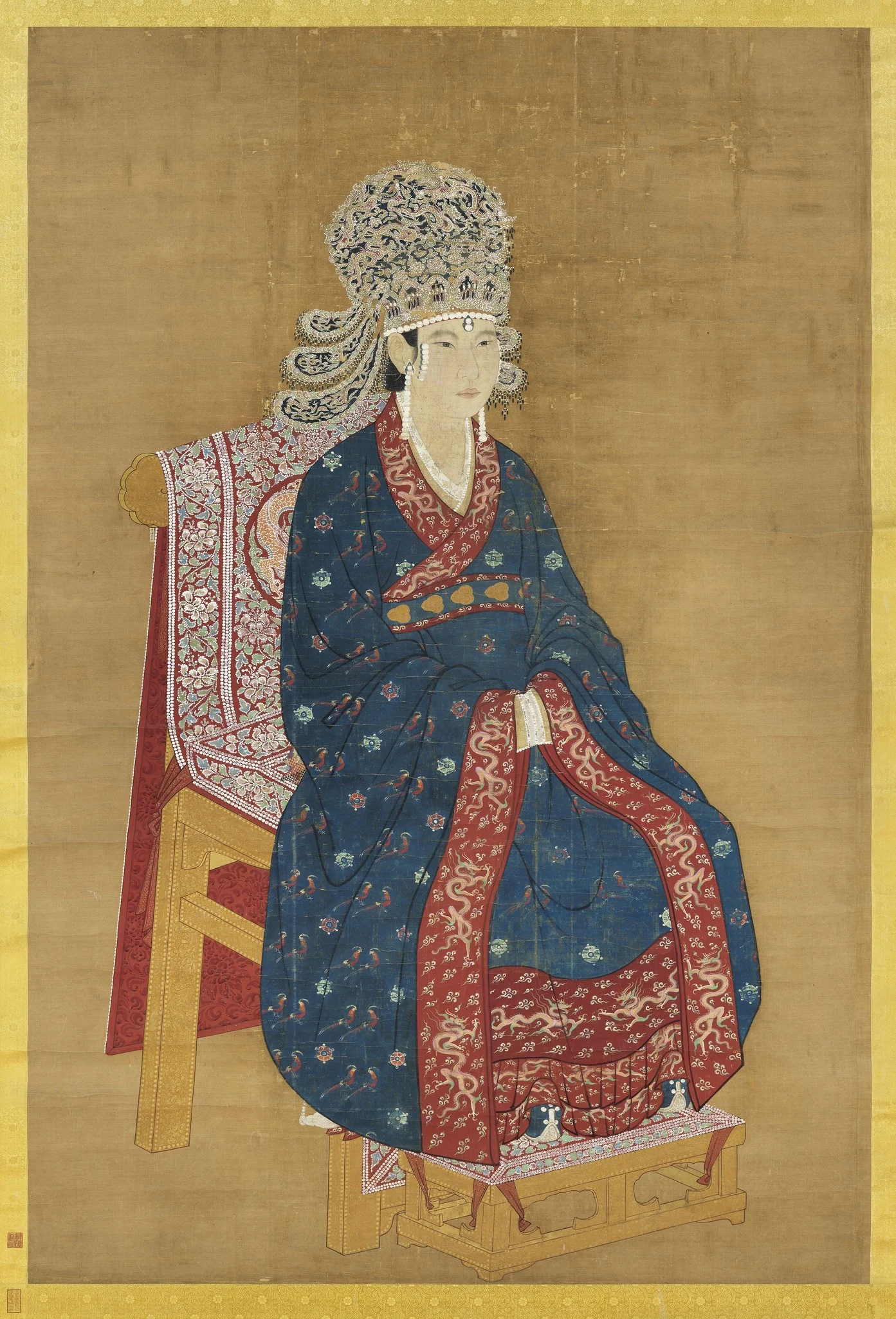宋神宗后坐像　軸, by Unknown, unspecified