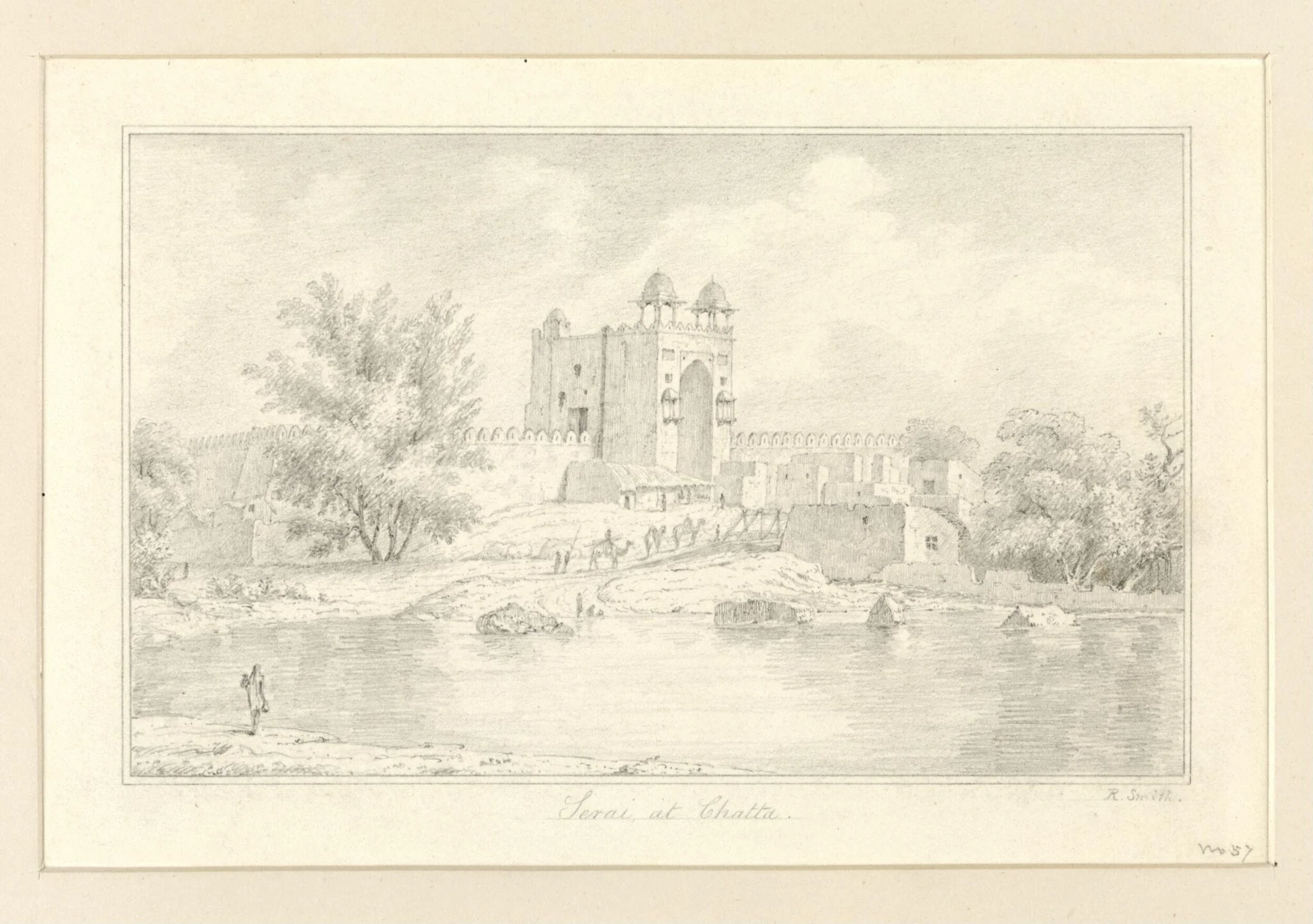 Serai at Chatta, by Robert Captain Smith, 1830