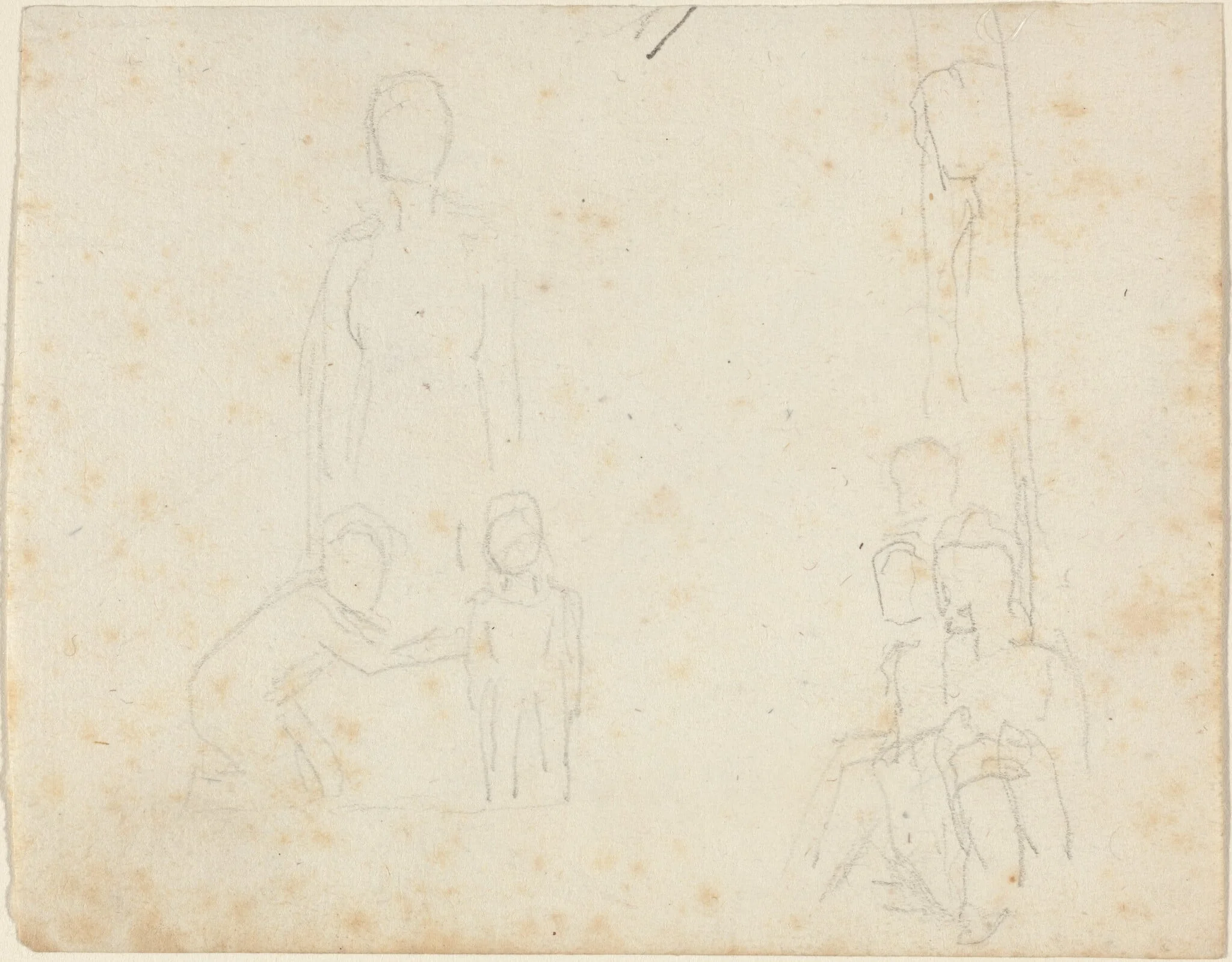 Two Groups of Figures, by John Flaxman, graphite, 1790
