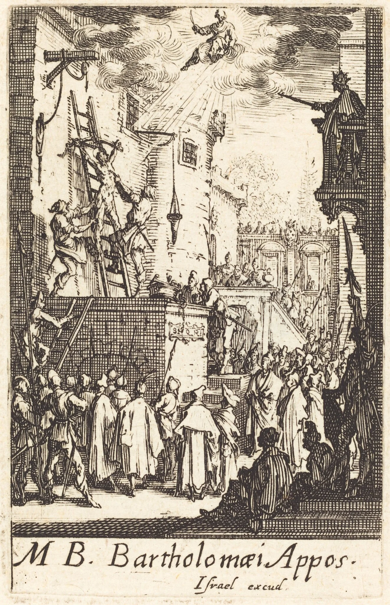 The Martyrdom of Saint Bartholomew, by Jacques Callot, ink, 1634