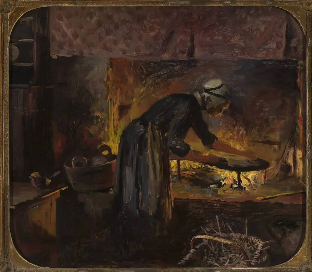 At the hearth