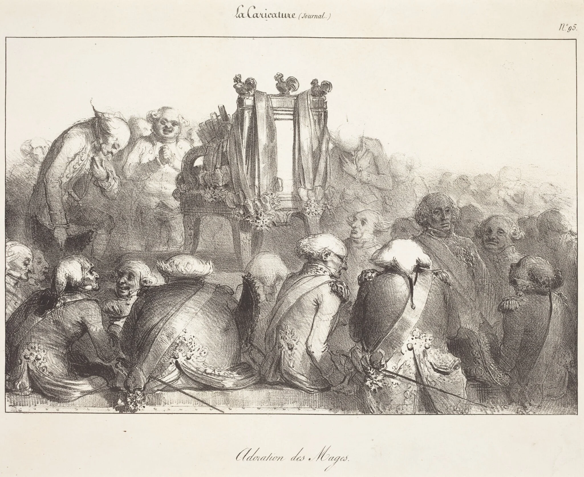 Adoration des Mages, by French 19th Century, ink, 1831