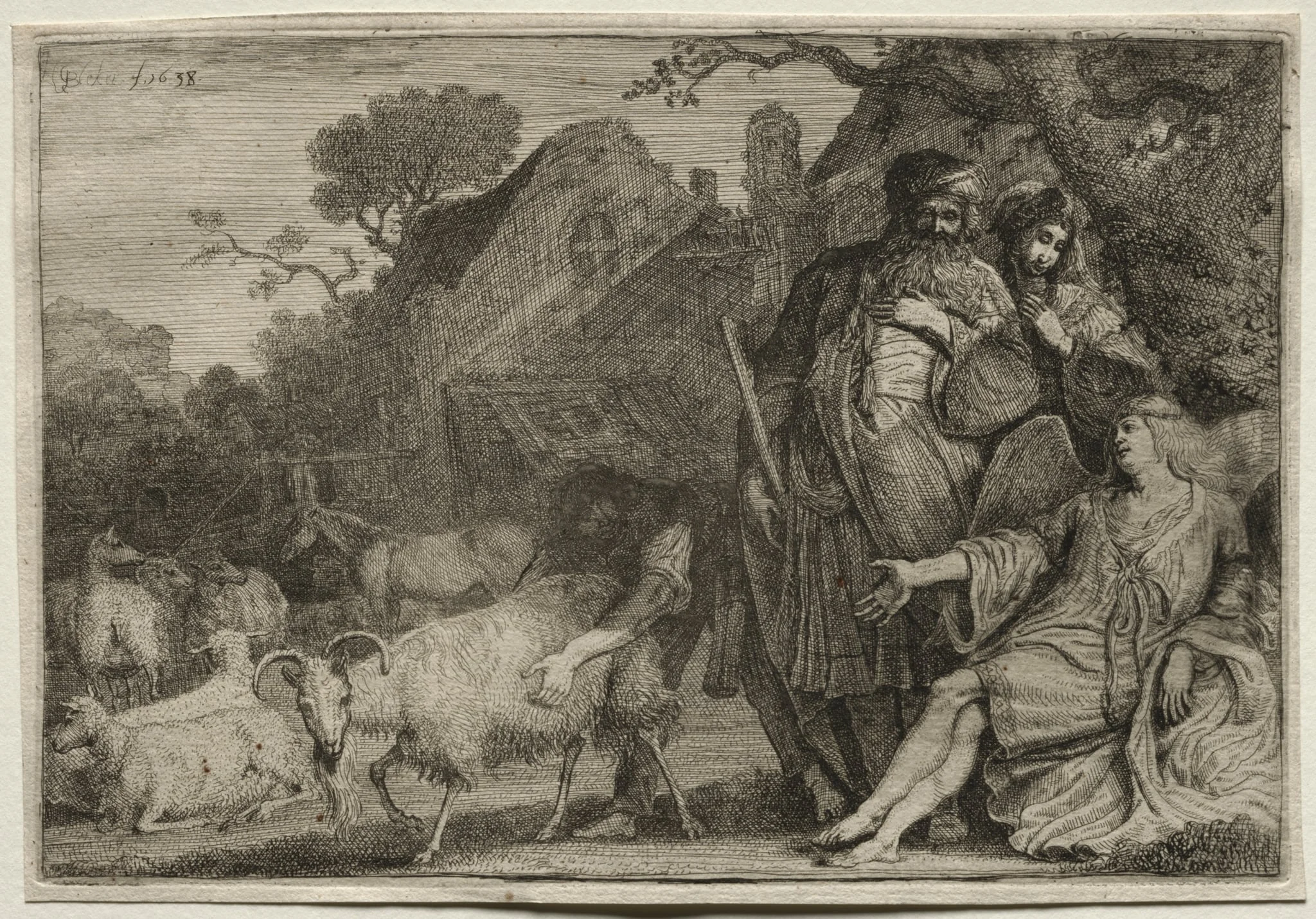 An Angel Foretells the Birth of Abraham's Son, by Gerrit Claesz Bleker, 1638