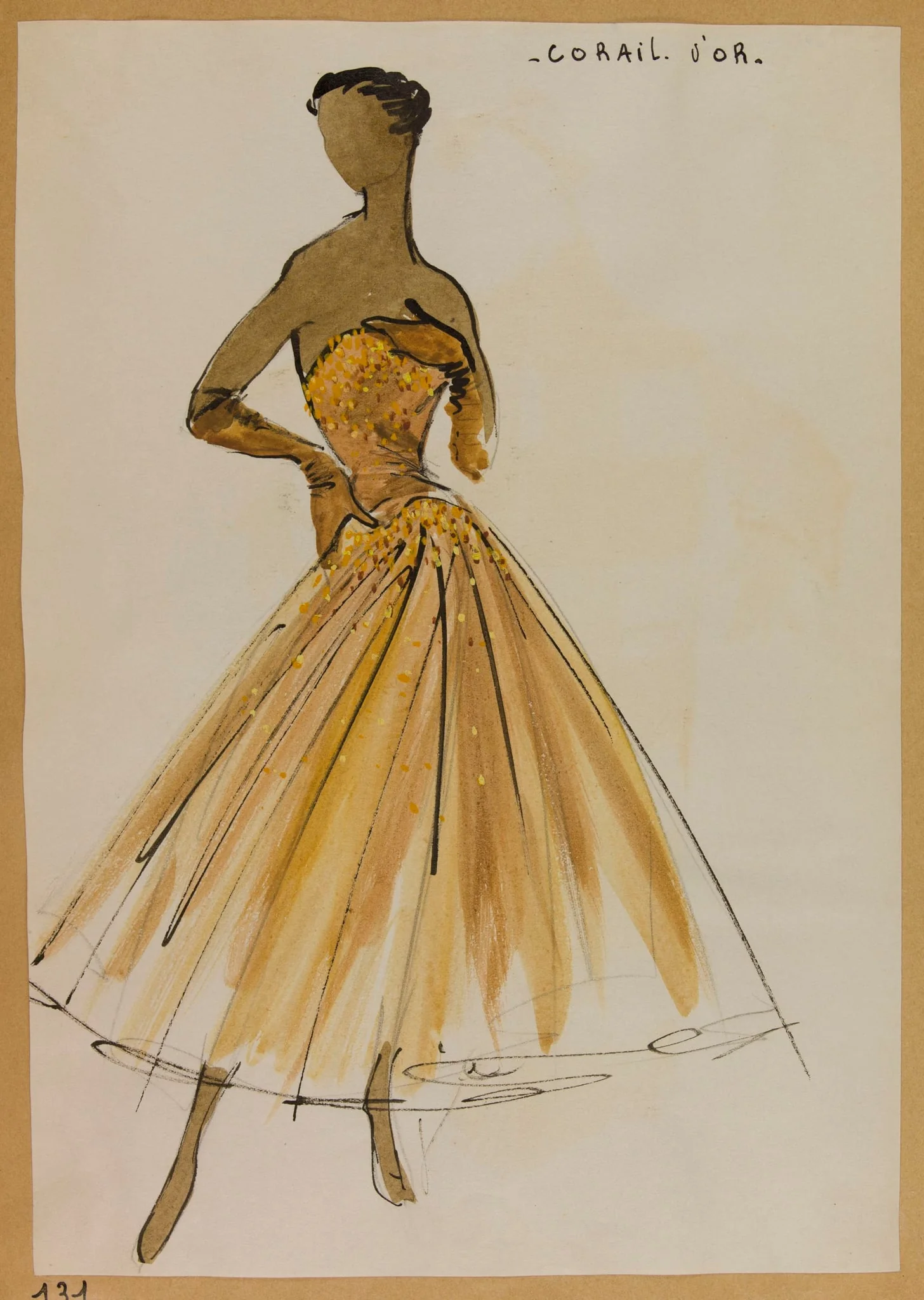Corail d'or, by Carven, 1952