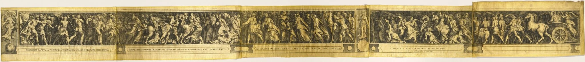 The Rape of the Sabine Women and The Triumph of Two Emperors, by Cherubino Alberti, ink, 1600