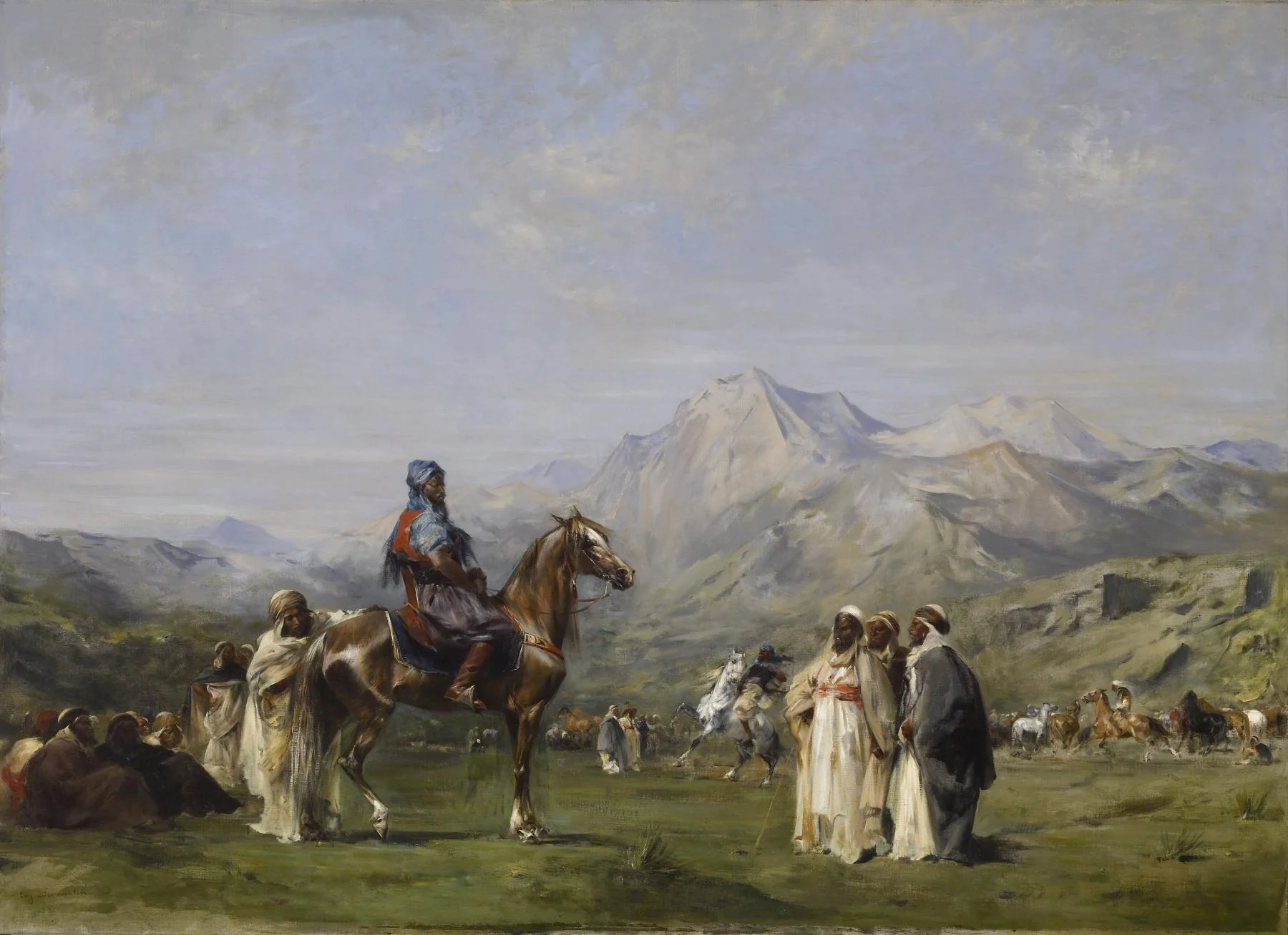 An Encampment in the Atlas Mountains, by Eugène Fromentin, oil, 1865