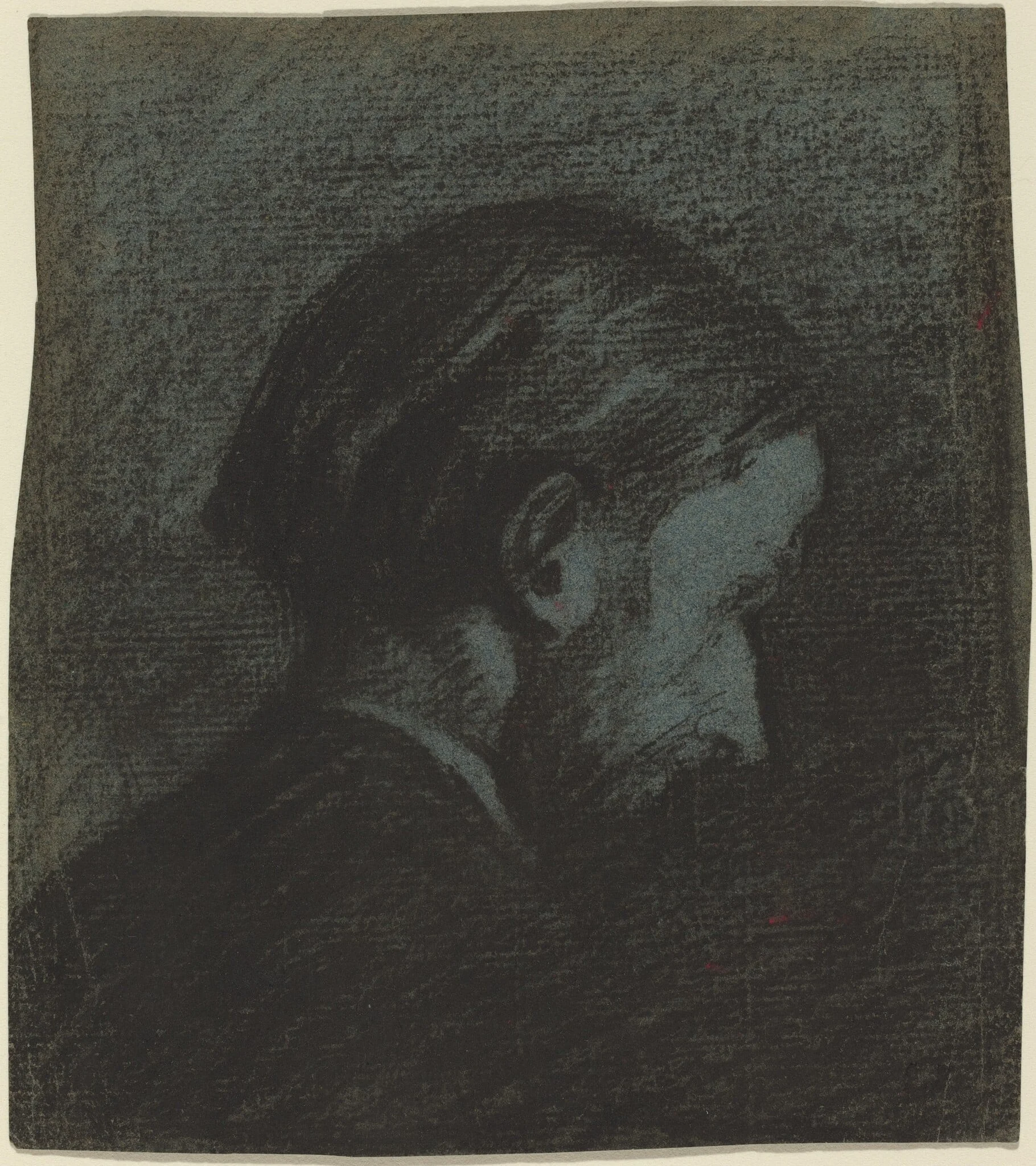 Head of a Bearded Man, by Édouard Vuillard, crayon, 1889