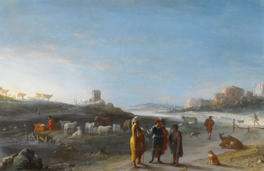 An Italianate landscape with an unidentified subject from the Old Testament
