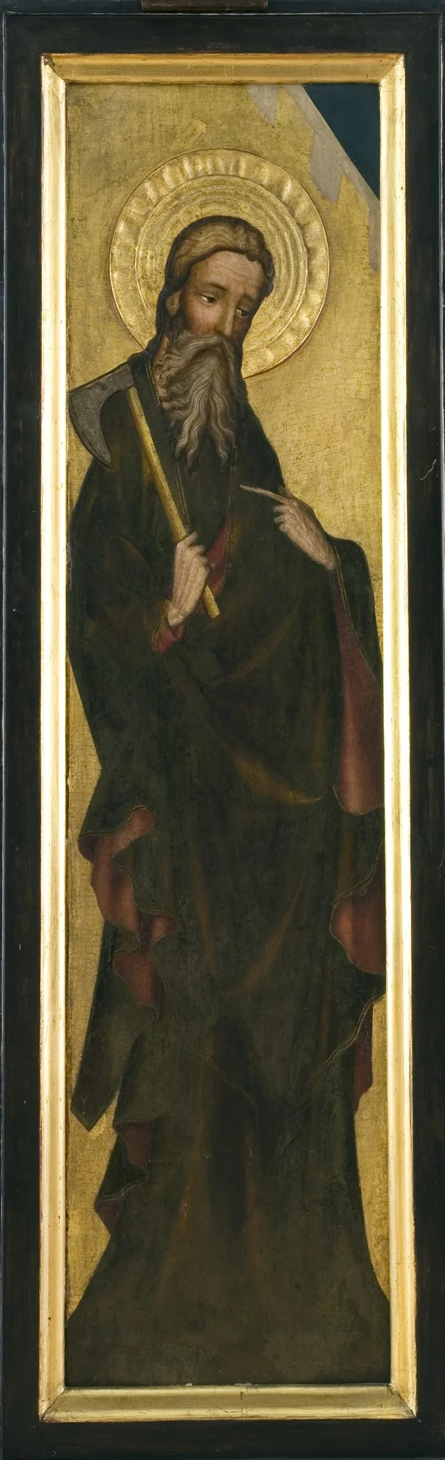 St Matthias. The wing from the altar retable from Trzebunia, by Unknown, unspecified, 1400