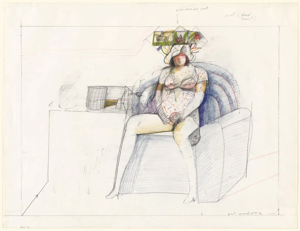 Untitled, by Pat Andrea, graphite, 1968