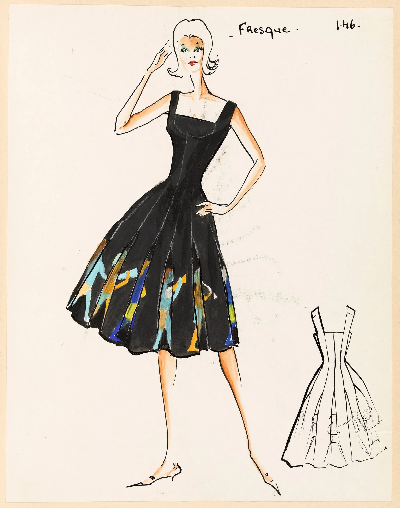 Fresque, by Carven, 1959