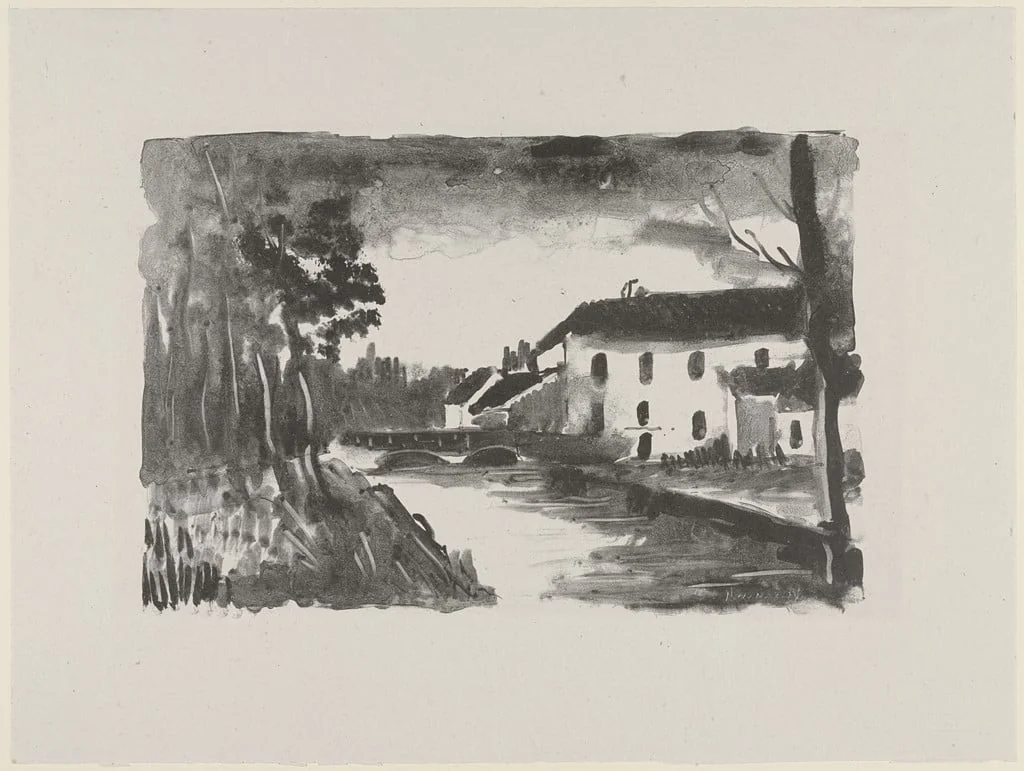 Untitled, by Maurice de Vlaminck, ink, 1924