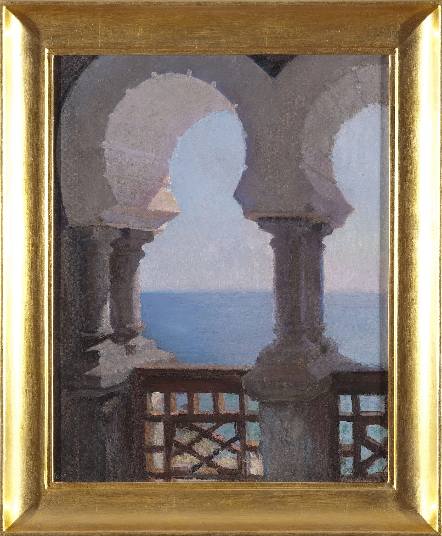 Moorish porch of the Bakhchi-Dere villa in Yalta. From the journey to Crimea