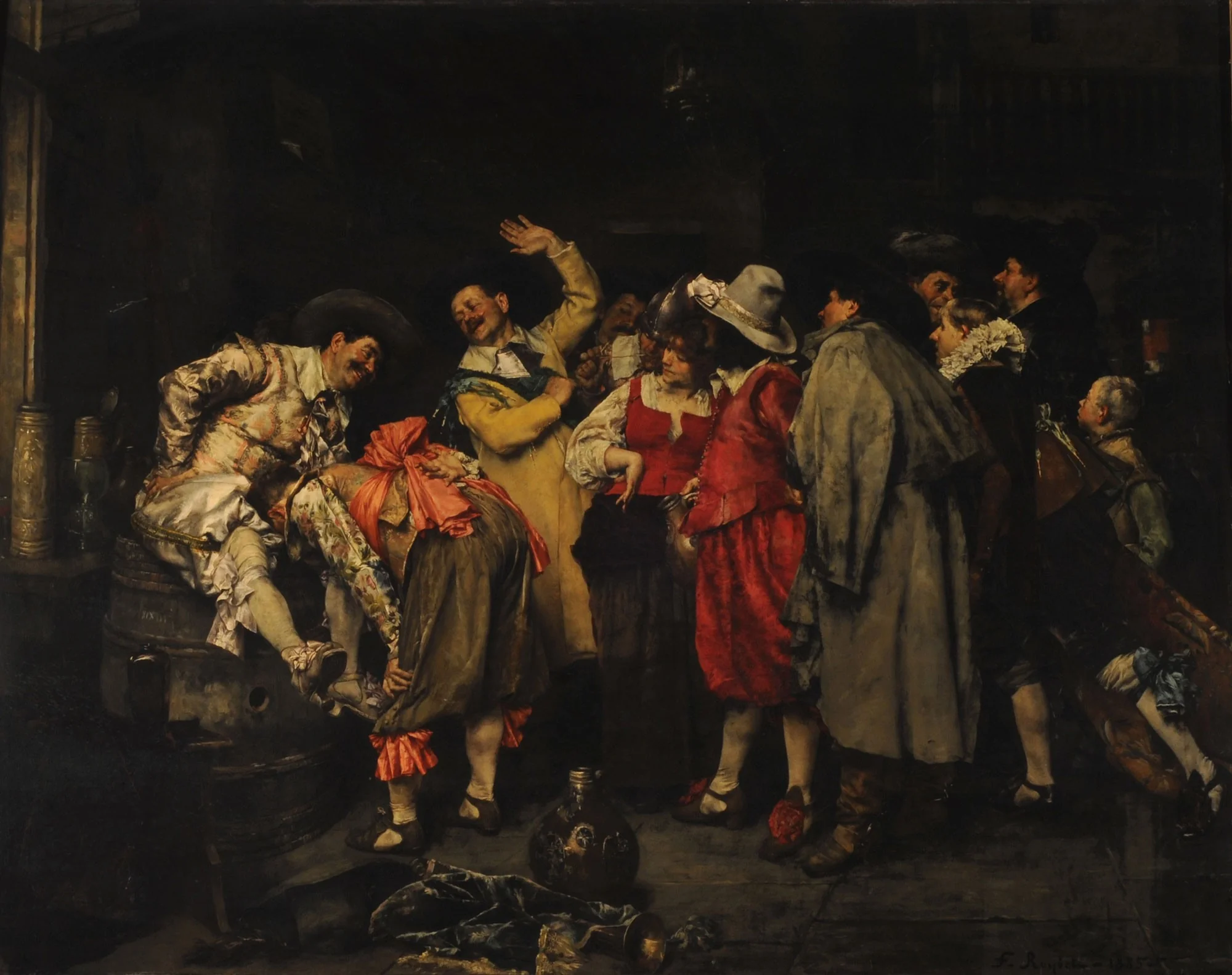 The Clapping Game, by Ferdinand Roybet, unspecified, 1893