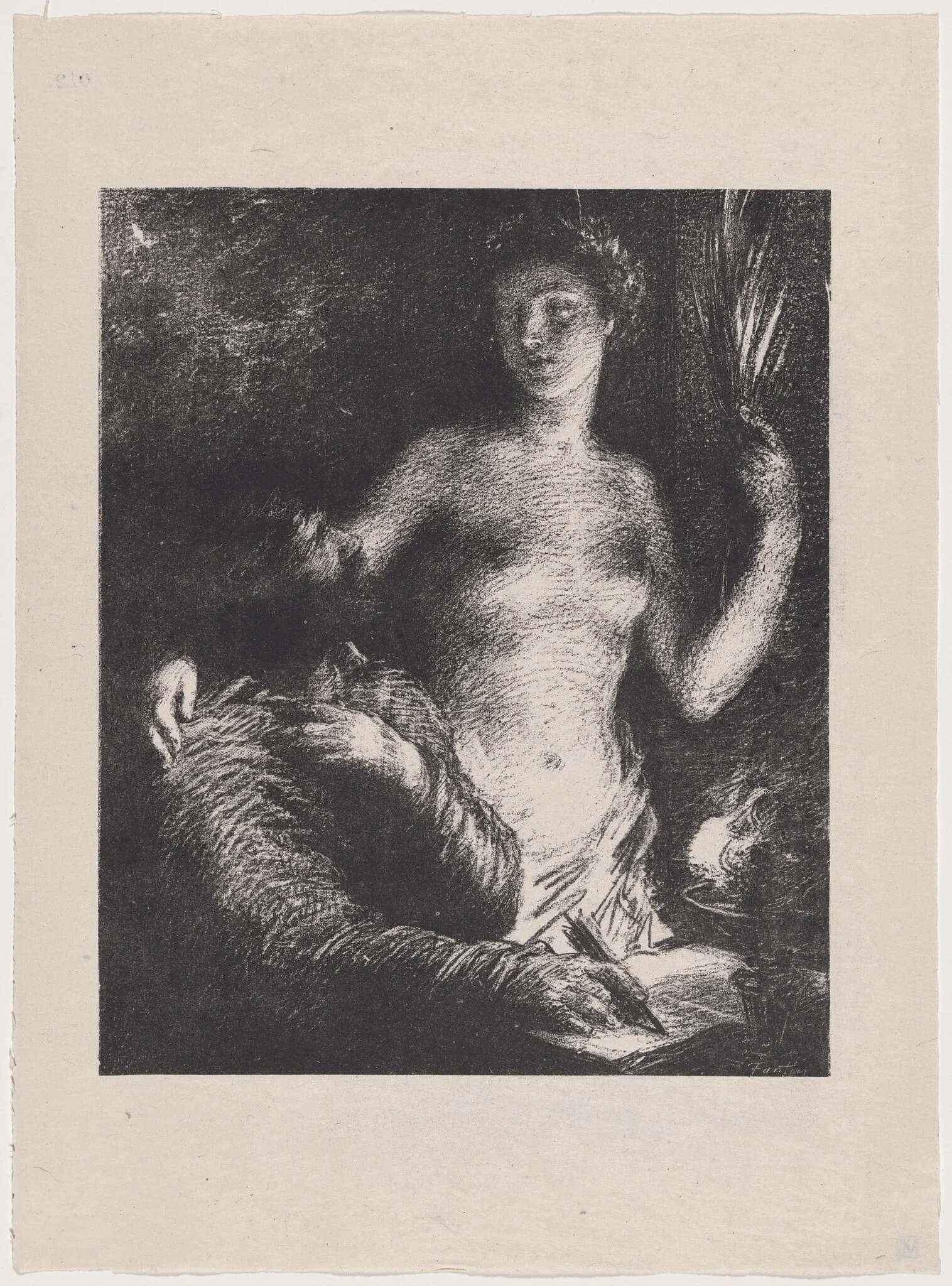 Inspiration, by Henri Fantin-Latour, ink, 1895
