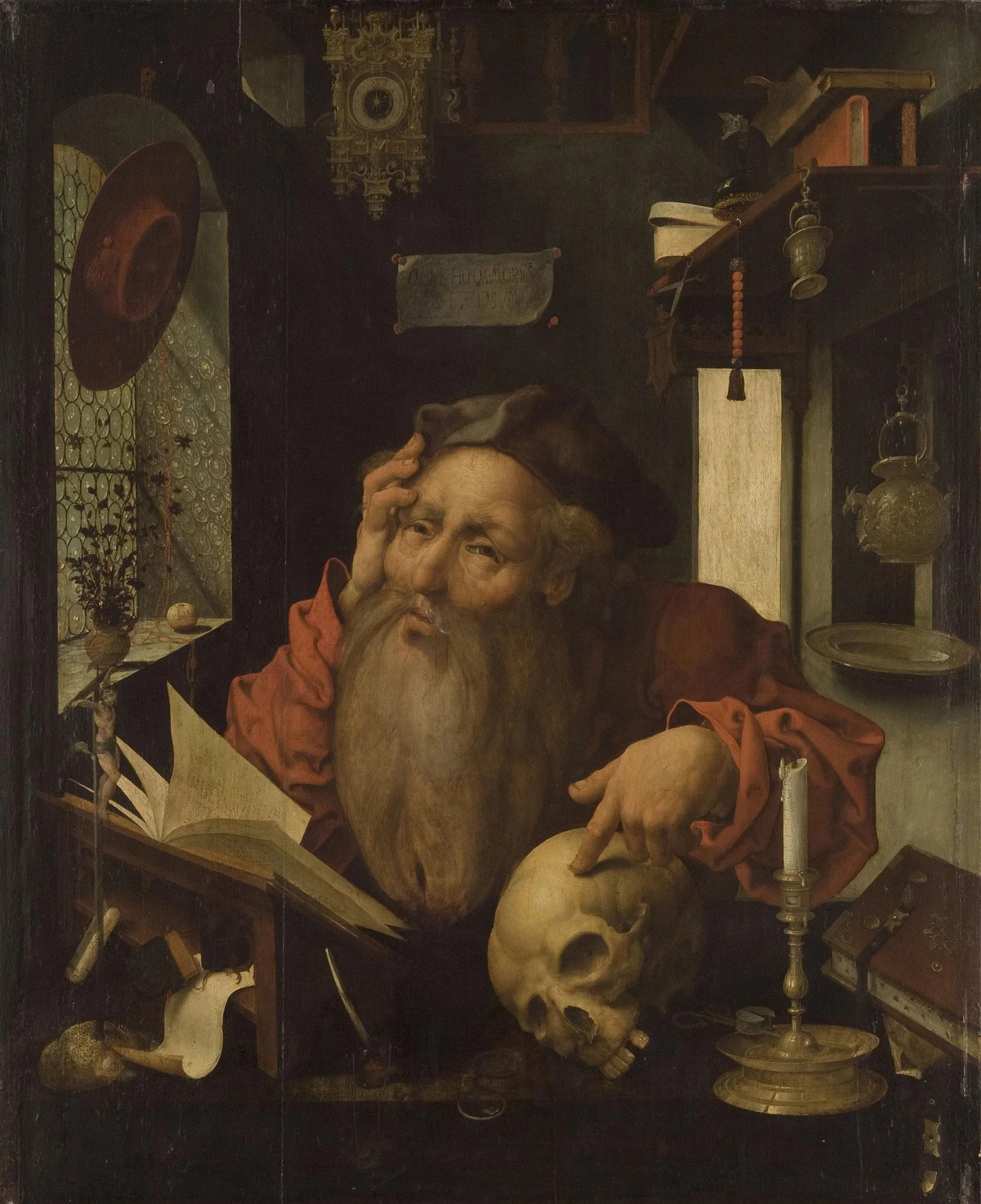 Saint Jerome in His Study, by Unknown, oil, 1560