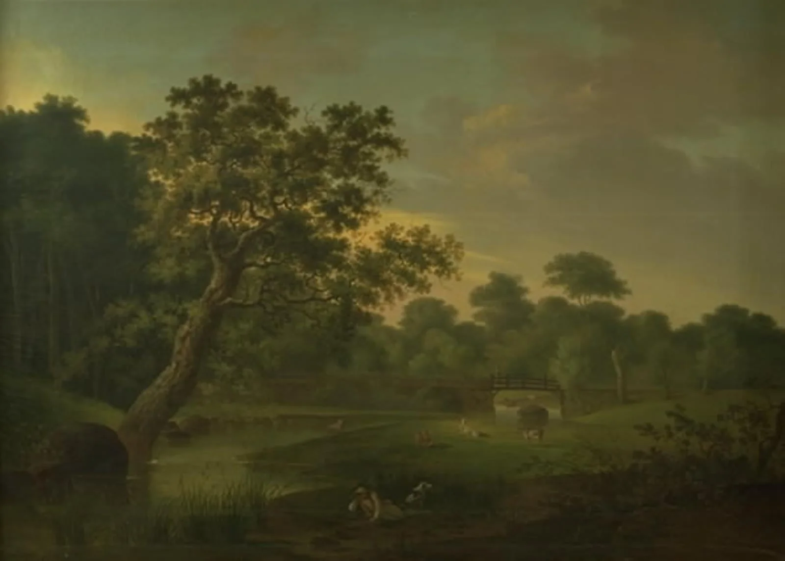 En bro over et vandløb ved Skodsborgvej, by Unknown, 1808